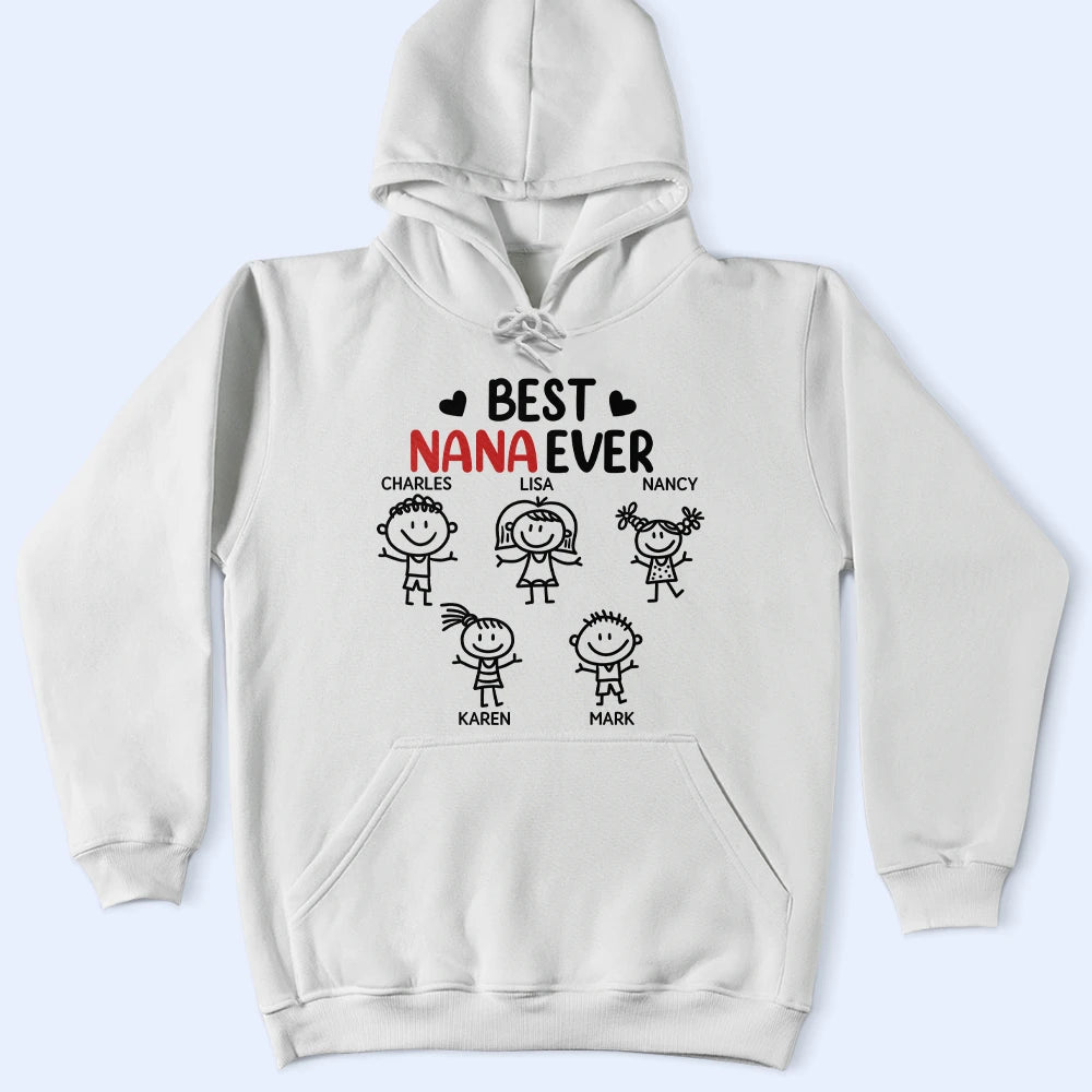 Gift For Grandpa,Gift For Grandparents,Gift For Father,Happy - Best Dad Grandpa Ever Kid Stick Figures - Personalized T Shirt