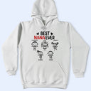 Gift For Grandpa,Gift For Grandparents,Gift For Father,Happy - Best Dad Grandpa Ever Kid Stick Figures - Personalized T Shirt