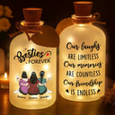 Gift For Bestie,Gift For Sisters,Gift For Brothers,Happy - Our Memories Are Countless Our Friendship Is Endless - Personalized Short Bottle Light