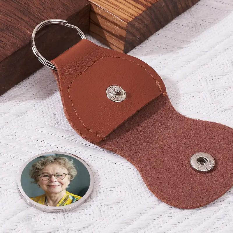 Graduation,Gift For Yourself,Gift For Women,Gift For Men,Memorial,Love -Custom Photo Graduation Walking Beside You Memorial - Personalized Leather Pocket Hug