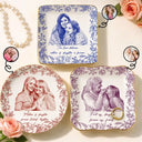 Gift For Mother,Mom,Daughters (Adult),Happy - Custom Photo Pencil Sketch The Love Between Mother & Daughter - Personalized Ring Dish