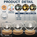 Gift For Couples,Gift For Husband,Gift For Wife,Gift For Boyfriend,Gift For Girlfriend,Parents,Gift For Mother,Gift For Father,Married ,Engaged,Love - Moon Phase The Beginning Of Our Forever - Personalized Crystal Heart Shaped Lamp