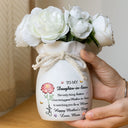 Gift For Daughter,Mom - Daughters (Adult),Grandma - Grandkids,Love,Icon - Flower Crystal Effect Watching You Be A Mom - Personalized Ribbon Tie Flower Vase