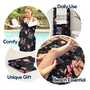 Gift For Mother,Gift For Grandma,Happy,Gift For Father,Gift For Grandpa,Summer,Independence Day,Photo,Icon,Humorous - Custom Photo Stars & Stripes Best Dad Mom Grandpa Grandma Ever - Personalized Beach Towel
