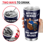 Gift For Father,Gift For Grandpa,Gift For Men,Non-Eng,Vector,Humorous - I'm Just Resting My Eyes - Personalized Tumbler