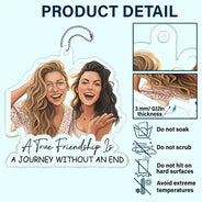 Art Design,Gift For Bestie,Humorous,Photo - Semi Realistic Portrait - Custom Photo Semi Realistic Portrait Besties Forever - Personalized Acrylic Car Hanger