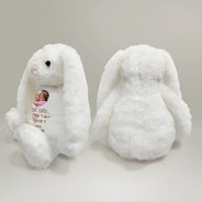 Memorial,Family,Gift For Grandparents,Parents - Custom Photo Memorial Sent With A Kiss From My Great Grandma In Heaven - Personalized Soft Toy Bunny
