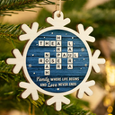 Family,Christmas,Love,Gift For Sibling - Crossword The Greatest Gift Our Parents Gave Us Was Each Other - Personalized Custom Shaped Wooden Ornament