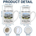 Gift For Couples,Family,Gift For Bestie - Custom Photo Our First Home Housewarming Gifts For Couple Family - Personalized Ceramic Flower Vase