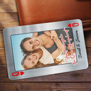 Gift For Couples,Gift For Wife,Gift For Girlfriend,LGBT,Love - Custom Photo You'll Always Be The Queen Of My Heart - Personalized Aluminum Wallet Card