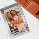 Gift For Couples,Gift For Wife,Gift For Girlfriend,LGBT,Love - Custom Photo You'll Always Be The Queen Of My Heart - Personalized Aluminum Wallet Card