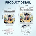 Graduation,Gift For Yourself,Gift For Women,Gift For Men - Custom Photo Graduation Newspapers - Personalized Vertical Rectangle Acrylic Plaque
