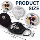 Graduation,Happy,Family,Love,Gift For Yourself,Gift For Daughter,Gift For Son,Gift For Sibling,Gift For Bestie - Custom Photo Calendar The Day the Journey Began Faux Rhinestone Border - Personalized Leather Pocket Hug