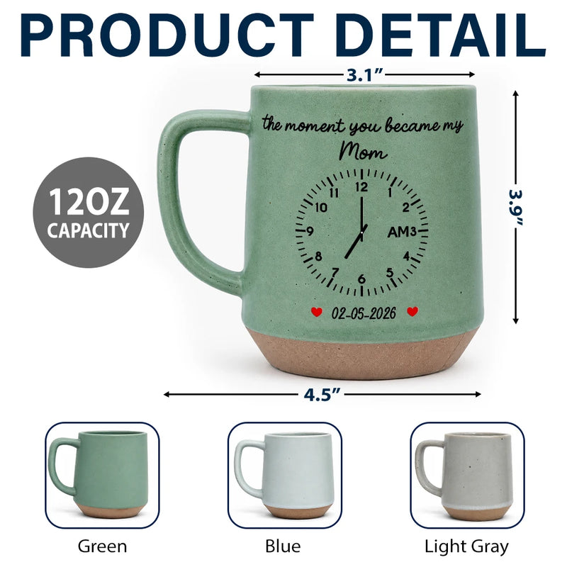 Custom Photo, Art Design, Gift For Father, New Dad, Adorable, Photo - Pencil Sketch - Bold-Custom Photo The Moment You Became My Dad Pencil Sketch For Him, Husband - Personalized Conical Mug