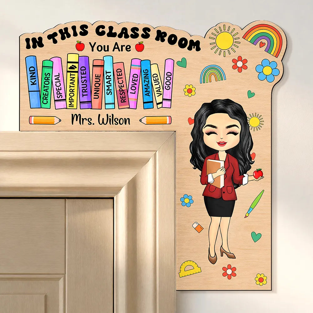 Back To School,Teacher,Proud,Vector - In This Classroom You Are Kind Creators Special Teacher Gift - Personalized Door Corner Wood Sign
