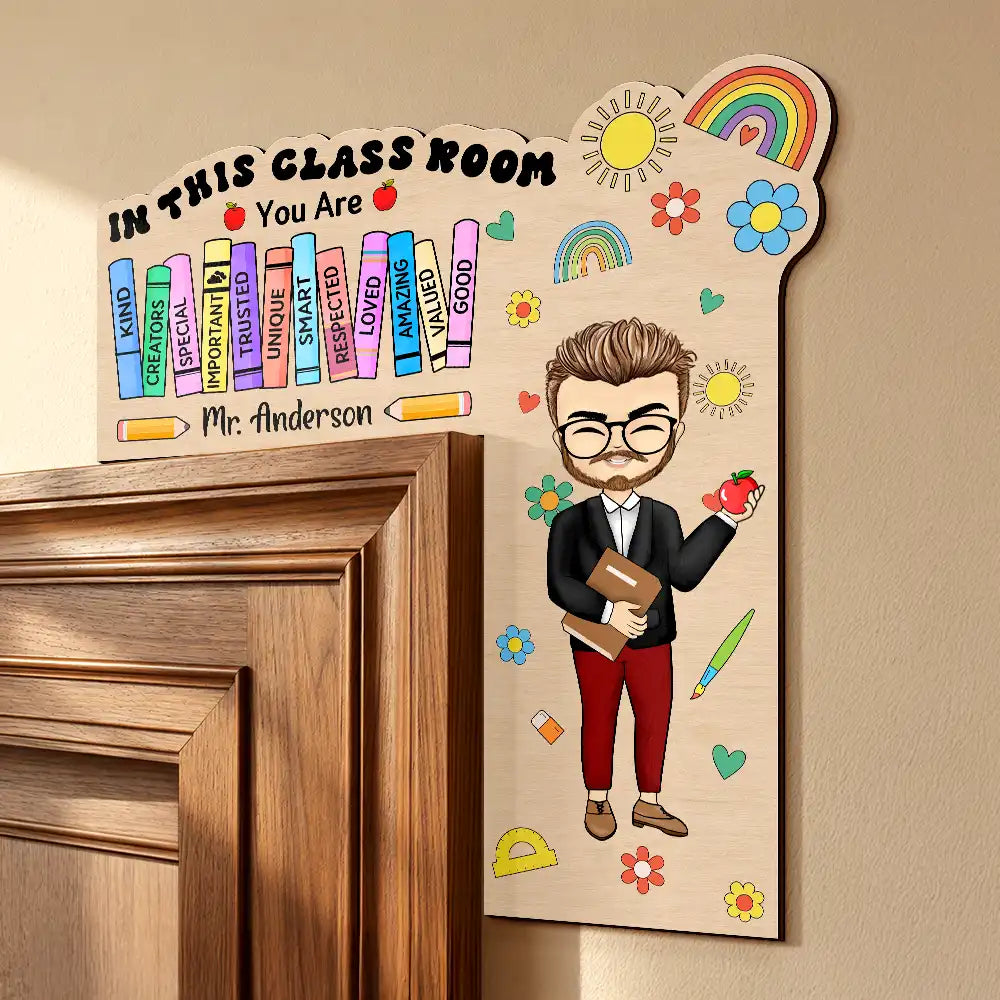 Back To School,Teacher,Proud,Vector - In This Classroom You Are Kind Creators Special Teacher Gift - Personalized Door Corner Wood Sign