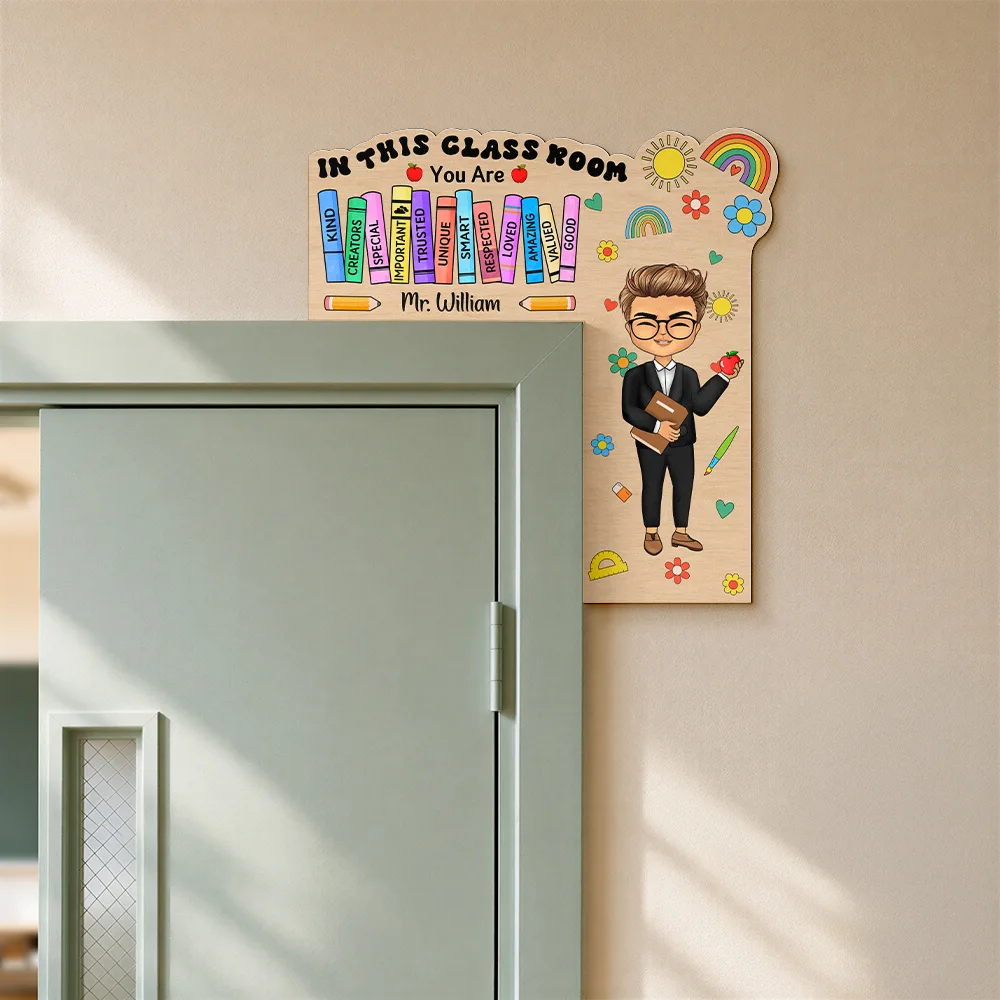 Back To School,Teacher,Proud,Vector - In This Classroom You Are Kind Creators Special Teacher Gift - Personalized Door Corner Wood Sign