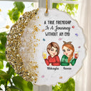 Sentimental, Gift For Bestie, Vector - It Takes A Long Time To Grow An Old Friend For Besties Best Friends - Personalized Resin Ornament