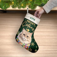 Art Design,Playful,Christmas,Pet Lovers,Photo - Christmas Accessories 3D Cartoon Pet - Custom Photo 3D Christmas Themed Pet Feliz Navidog Merry Woofmas - Personalized Christmas Stocking