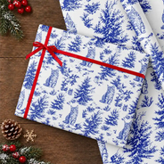Art Design,Christmas,Custom Photo,Dog Lovers,Happy,Pet Lovers,Photo - Pencil Sketch - Remove BG - Christmas Gift For Pet Lovers - Personalized Custom Photo Pencil Sketch Chinoiserie Toile Wrapping Paper