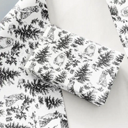 Art Design,Christmas,Custom Photo,Dog Lovers,Happy,Pet Lovers,Photo - Pencil Sketch - Remove BG - Christmas Gift For Pet Lovers - Personalized Custom Photo Pencil Sketch Chinoiserie Toile Wrapping Paper