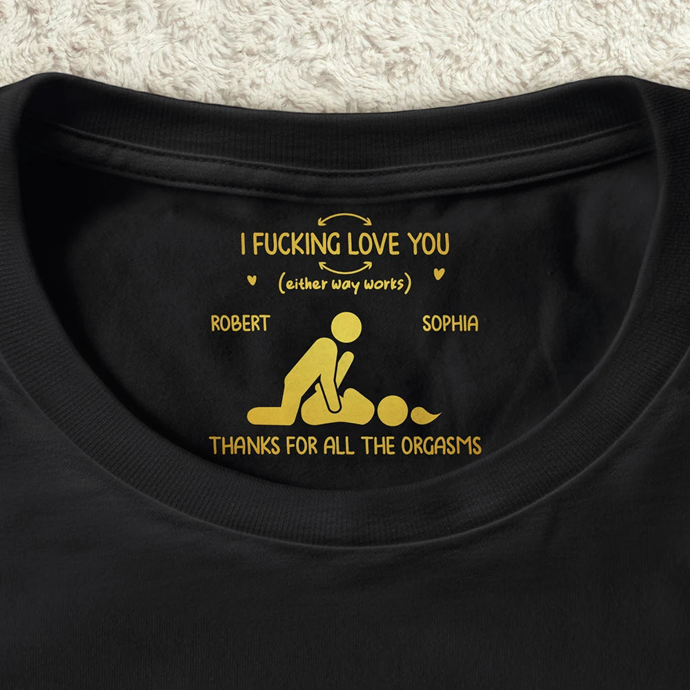 Gift For Couples,Gift For Him,Gift For Husband,Humorous,Icon,Top Market - Naughty Gift For Husband - Personalized Cheeky Hidden Message T Shirt
