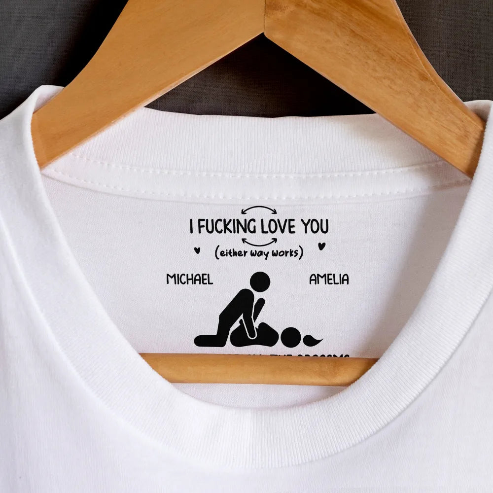 Gift For Couples,Gift For Him,Gift For Husband,Humorous,Icon,Top Market - Naughty Gift For Husband - Personalized Cheeky Hidden Message T Shirt