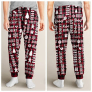 Christmas,Custom Text,Family,Happy,Top Market - Matching Christmas Gift For Family - Personalized Member Names Pajama Pants