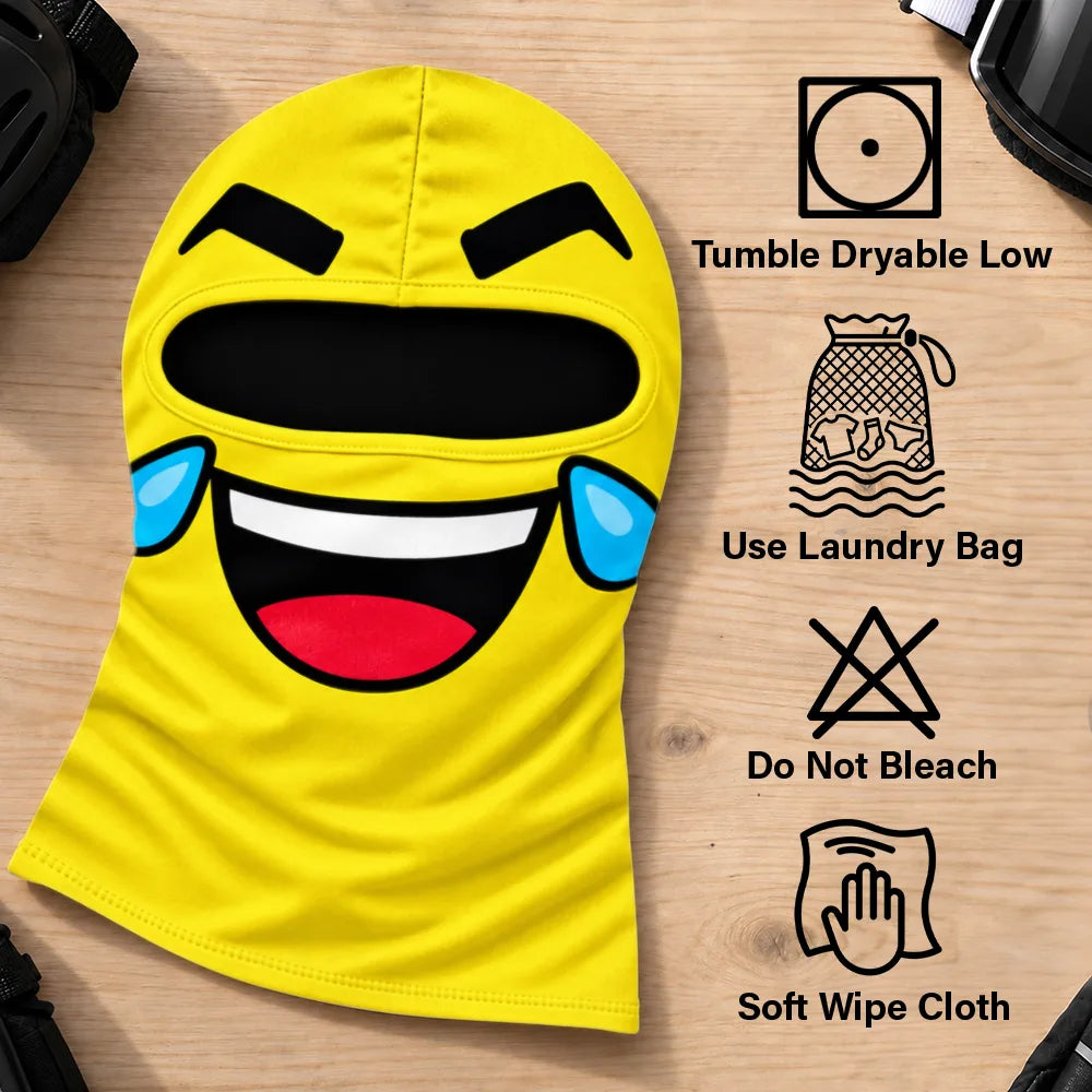 Christmas,Humorous,Icon,Skiing - Winter Skier, Biker Gag Gift For Friends, Bestie - Personalized Funny Emotion Face Balaclava Face Mask