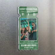 Christmas,Custom Photo,Gift For Yourself,Gifts For Her,Gifts For Him,Happy,Top Market,Travel,Upload Full Photo - Keepsake For Fans, Music Lovers - Personalized Custom Photo Concert Ticket Acrylic Magnet