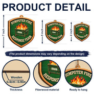Christmas, Crossword, Gift For Colleagues, Humorous - Funny Coworker Christmas Gift - Personalized Crossword Dumpster Fire Response Team Wooden Ornament Print 2 Sides