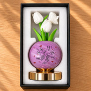 Christmas,Gift For Mother,Gifts For Her,Grateful,Icon,Indoor Decor - Christmas Home Decor Gift For Mom, Grandma - Personalized 3D Inflated Effect Hand In Hand Tulip LED Night Light