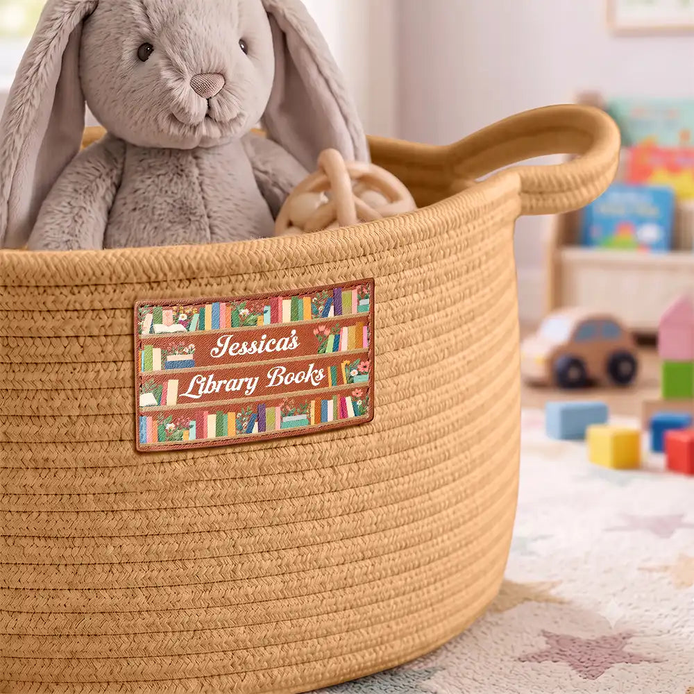 Gift For Women, Gift For Yourself, Gifts For Her, Humorous, Icon, Reading - Gifts For Book Lovers - Personalized Books To Be Read TBR Woven Rope Basket