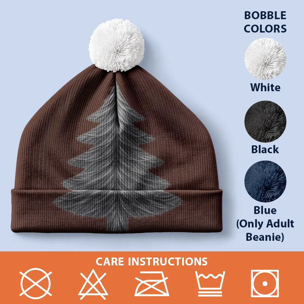 Gift For Men, Gift For Yourself, Gifts For Him, Humorous, Icon, Top Market - Funny Gag Gift For Him - Personalized Christmas Tree Hair Bobble Beanie Hat