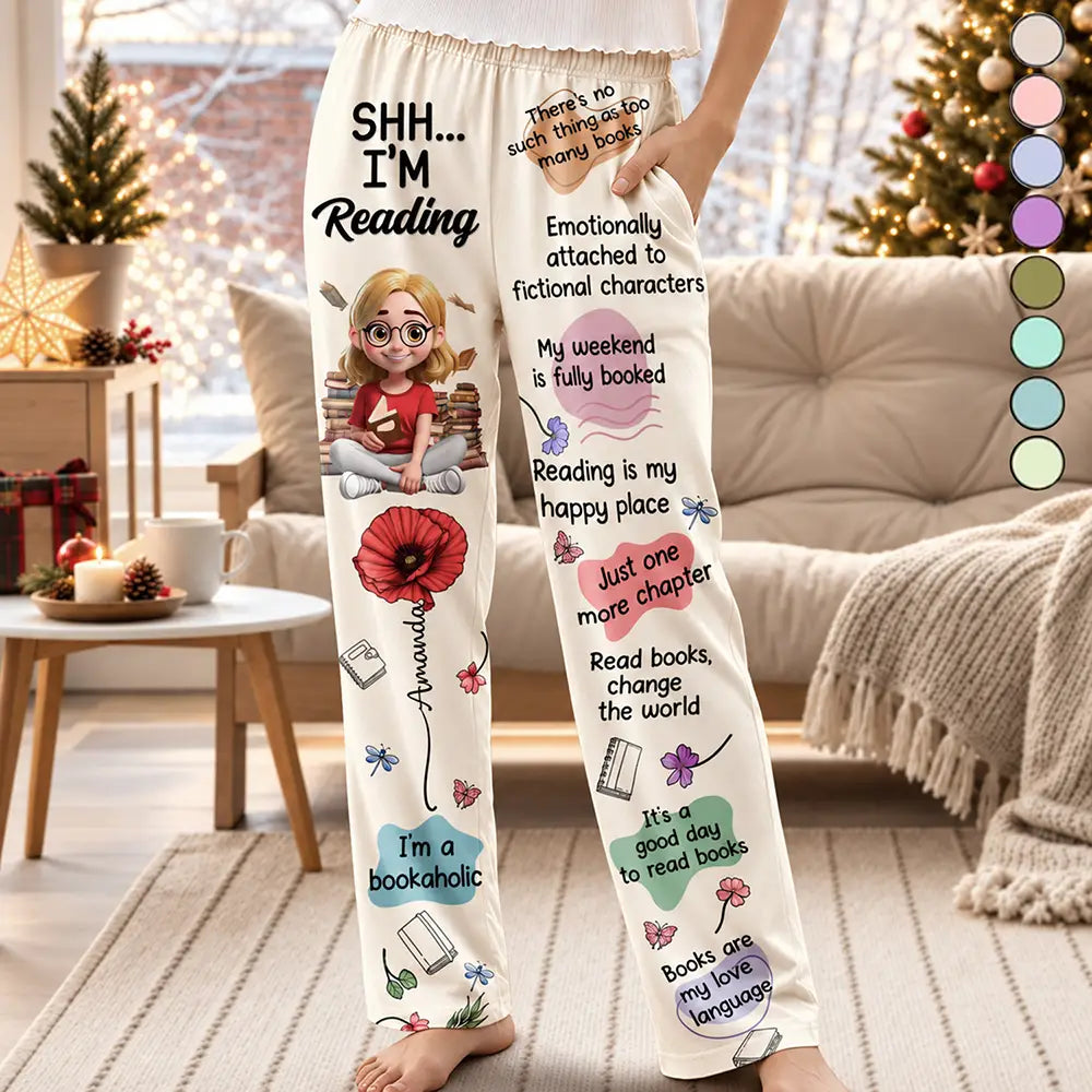 Gift For Book Lovers - Personalized Do Not Disturb Pajama Pants