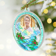 Christmas,Custom Photo,Family,Memorial,Memorial Loved One,Remove BG Photo,Sympathetic - Memorial Sympathy Gift - Personalized Custom Photo Your Wings Were Ready But Our Hearts Were Not Acrylic Ornament