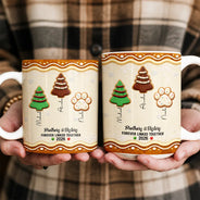 Christmas,Family,Icon,Sentimental - Christmas Gifts For Family - Personalized Family Forever Linked Together Gingerbread Style Mug