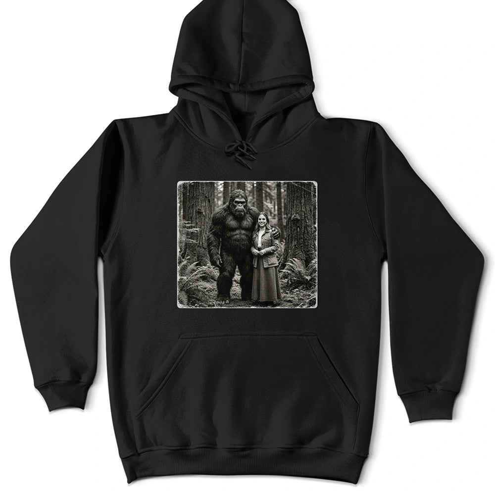 Art Design, Camping, Custom Photo, Gift For Men, Gift For Yourself, Gifts For Him, Humorous, Photo - Bigfoot Portrait - 19th Century Sasquatch - Personalized Custom Photo Bigfoot Portrait T Shirt