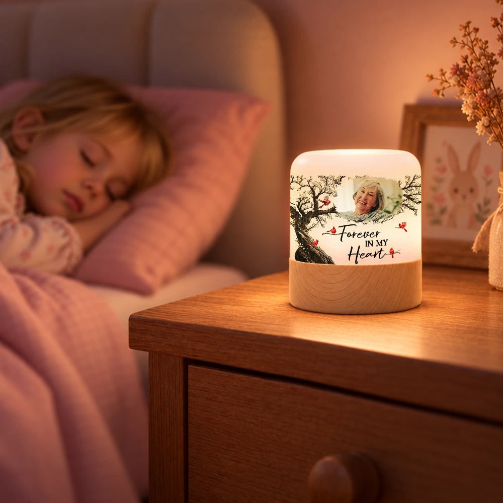 Custom Photo,Family,Memorial,Memorial Loved One,Sympathetic,Upload Full Photo - Memorial Sympathy Gifts For Loss Of Mom, Dad - Personalized Custom Photo When You Miss Me Have No Fear Touch Night Light