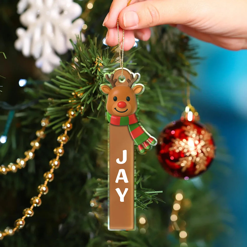 Christmas,Family,Gift For Yourself,Non-Eng - Santa Snowman Elf Christmas Scrabble - Personalized Custom Shaped Acrylic Ornament