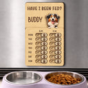 Pet Lovers,Pet Mom,Pet Dad,Pet Couple,Dog Lovers,Dog Mom,Dog Dad,Cat Lovers,Cat Mom,Cat Dad - Funny Dog Cat Feeding And Medication Tracker - Personalized Wooden Pet Feeding Reminder