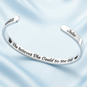 Graduation,Gift For Daughter,Dad - Daughters (Adult),Mom - Daughters (Adult),Mom - Sons,Gift For Son,Dad - Sons,Happy - She Believed She Could So She Did Graduation - Personalized Bangle Bracelet Cuff