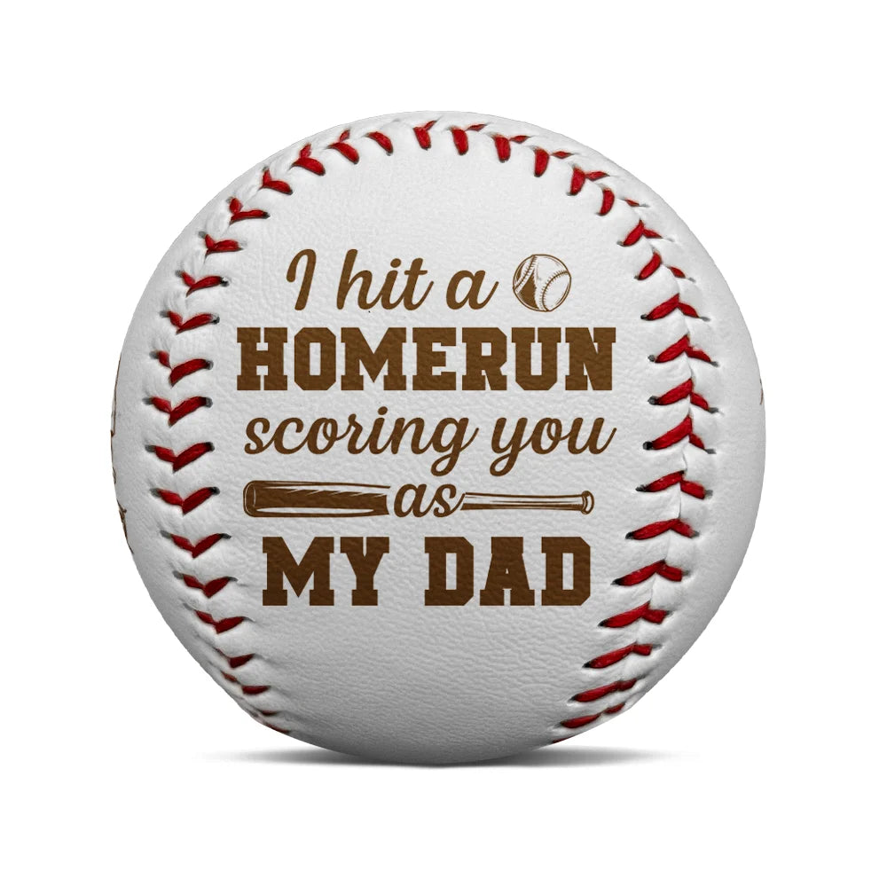 Custom Photo,Baseball,Sport Dad,Gift For Father,Dad - Sons,Photo - Pencil Sketch,Proud - Custom Photo Pencil Sketch Baseball We Hit A Homerun - Personalized Baseball, Softball