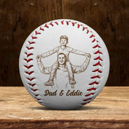 Custom Photo,Baseball,Sport Dad,Gift For Father,Dad - Sons,Photo - Pencil Sketch,Proud - Custom Photo Pencil Sketch Baseball We Hit A Homerun - Personalized Baseball, Softball
