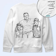 Gift For Father,Dad - Daughter (Young),Gift For Daughter,Gift For Children,Custom Photo,Art Design,French,Non-Eng,Proud,Photo - Pencil Sketch - Remove BG - Photo Personnalisée Croquis Au Crayon Photo Personnalisée Croquis Au Crayon Juste Un Papa Et Sa Fille - T-Shirt Personnalisé