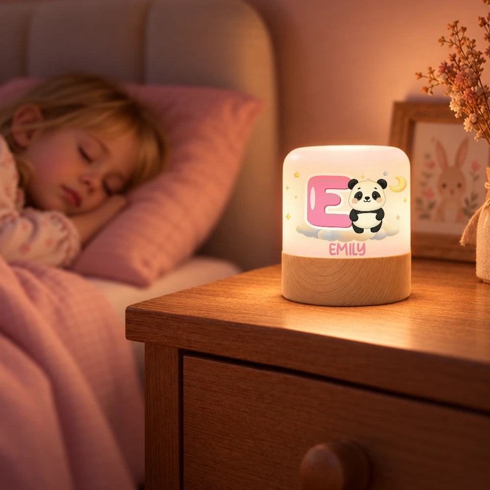 Adorable,Gift For Kids,Icon - Birthday Gift For Kids - Personalized Cute Animal Name Touch Night Light