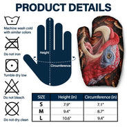 Humorous,Icon - Gag Gift For Animal Lovers - Personalized Funny Goose Chicken Duck Warm Mittens