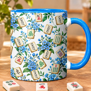 Confident,Gift For Women,Gift For Yourself,Gifts For Her,Icon - Mahjong Player Birthday Gift - Personalized Birth Flower And Name Mug