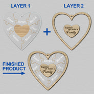 Christmas Puzzle Together We Make A Family - Gift For Family - Personalized 2-Layered Mix Ornament