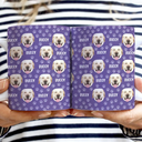 Cat Lovers,Pet Lovers,Dog Lovers,Dog Mom,Dog Dad,Cat Mom,Cat Dad,Happy - Custom Photo Funny Pet Face Pattern Dog Cat Family - Personalized White Edge-to-Edge Mug 